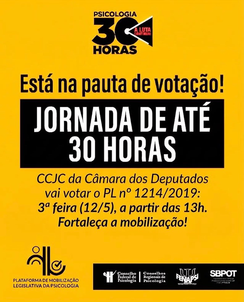 As 30 horas da Psicologia na pauta de votação da CCJC
